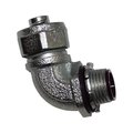 Gizmo 45764 90 deg Connector Liquid Tight for Connecting Conduit  0.75 in. GI612924